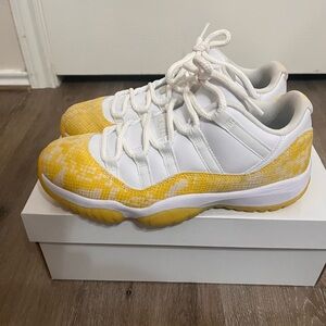 Air Jordan 11 Low White Yellow Sneakers